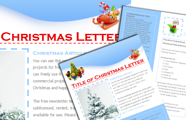 cute christmas newsletter template