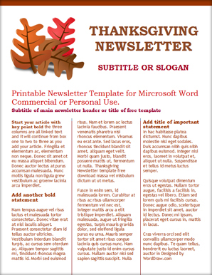 Newsletters Column Templates Free