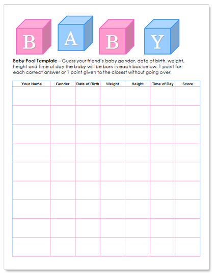 Baby Shower Schedule Template from www.worddraw.com