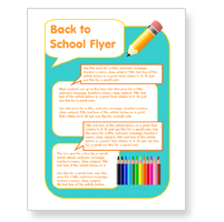 back to school flyer template