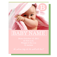 free baby announcement template