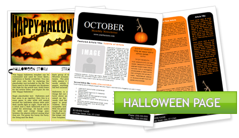 halloween newsletter templates