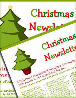 free xmas newsletter template