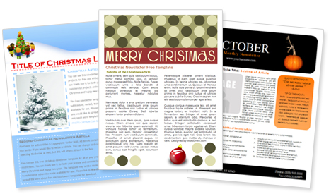 holiday newsletter templates